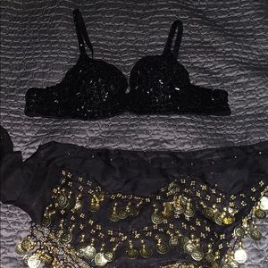 belly dancing outfit top and bottom